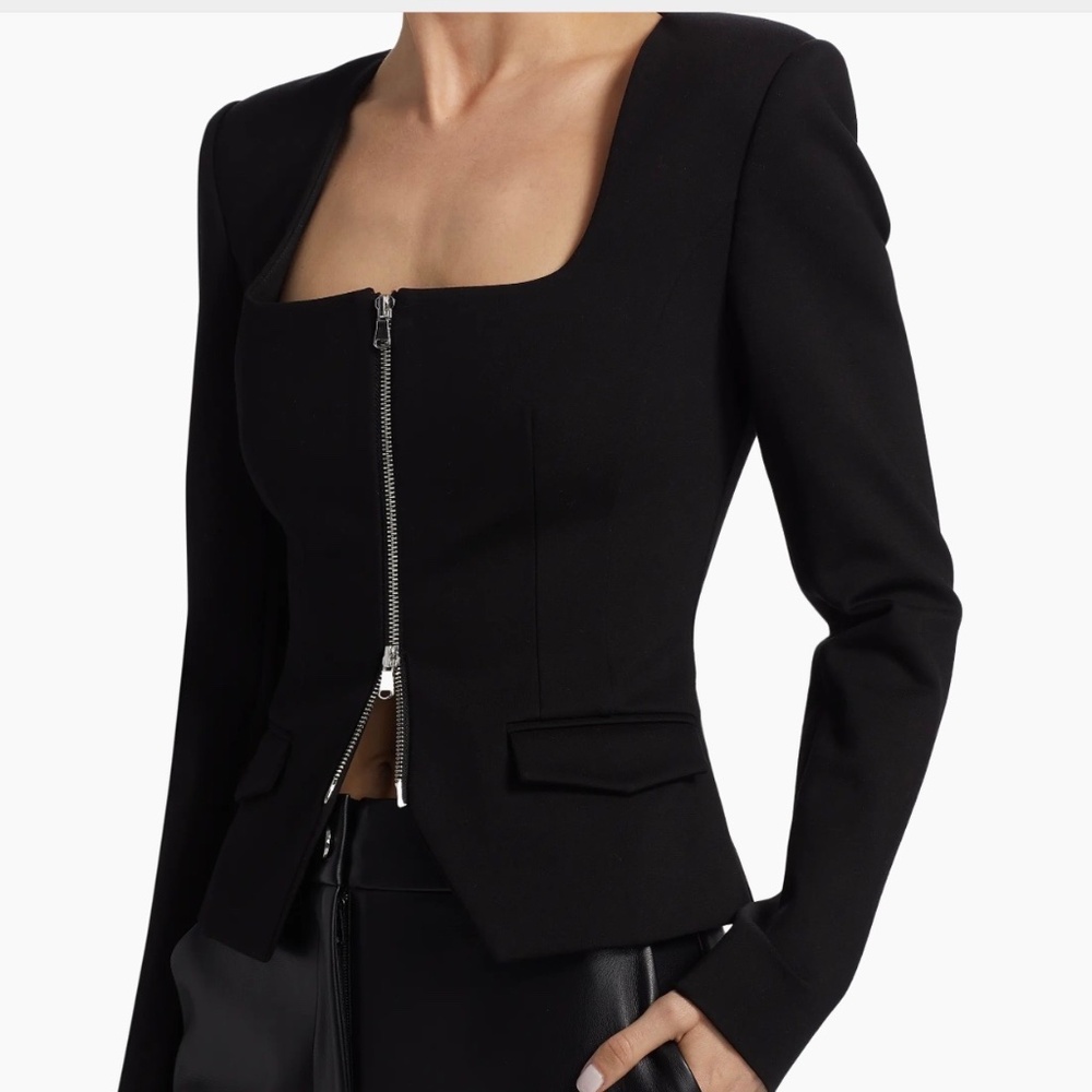 TOCCIN koda zip front long sleeve top, Size 6 - Picture 2 of 16
